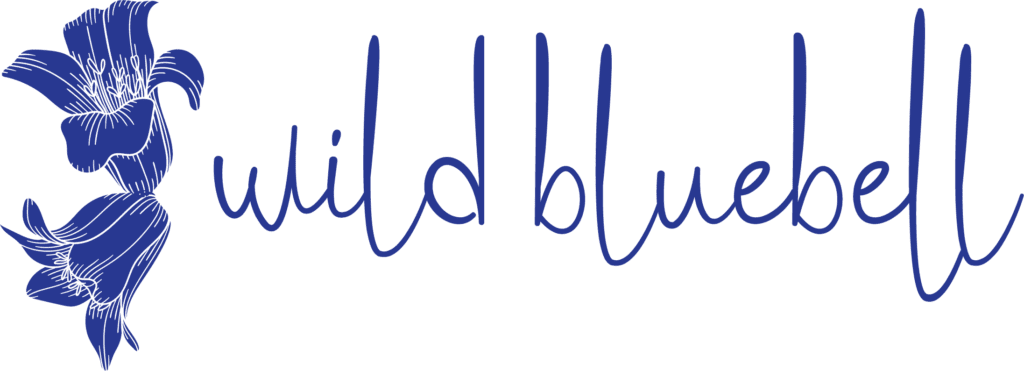 main logo wild bluebell homestead in british columbia canada