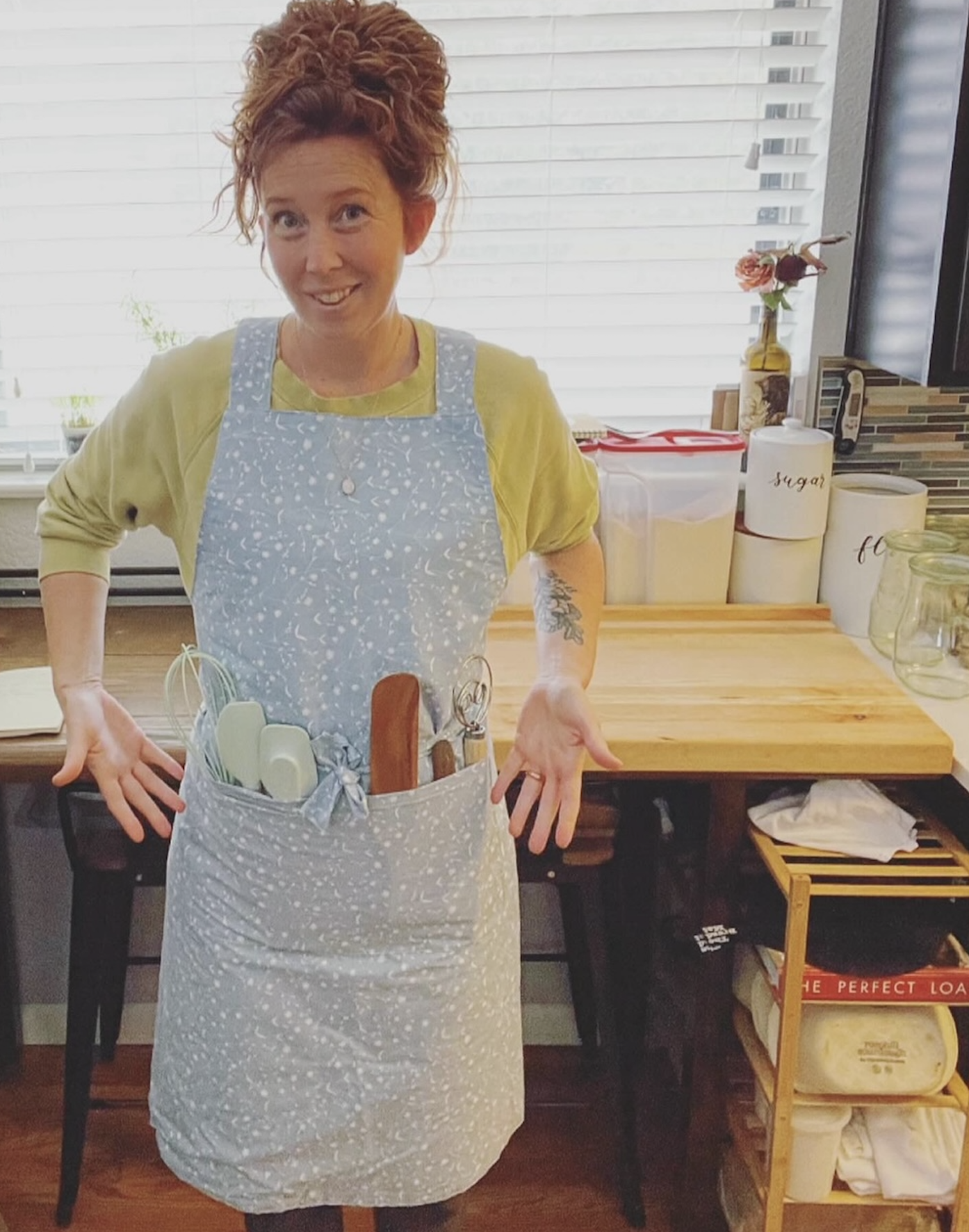 buy reversible handmade vintage fabric aprons online in canada from wild bluebell homestead for sourdough bread baking at home in your kitchen 21375