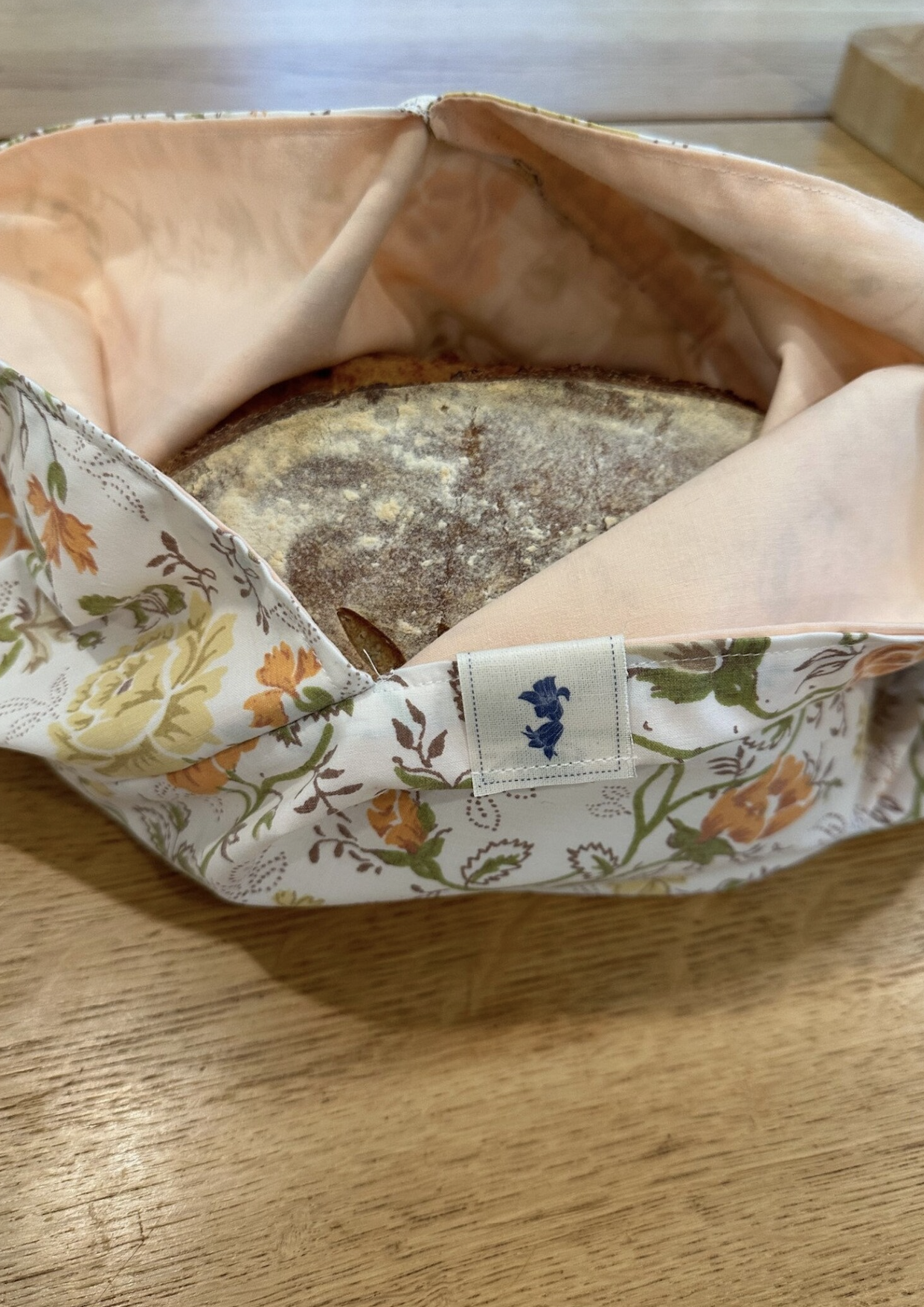 Buy Reusable Vintage Fabric Bento Bread Bag Online in Canada From Wild Bluebell Homestead 2